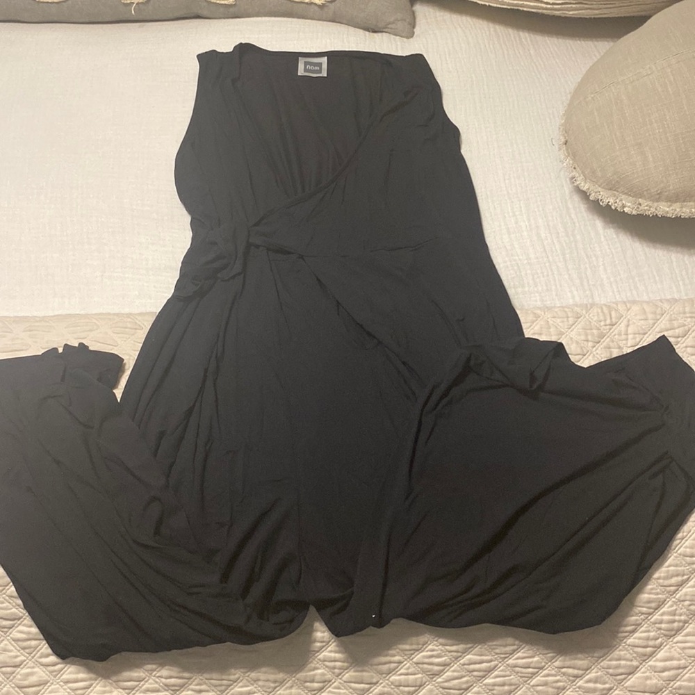 Nom Maternity Black Wrap Jumpsuit